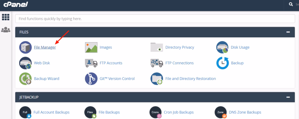 Accessingfilemanagerthroughcpanel herothemes Accessing file manager through cpanel