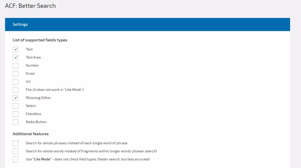 Acf better search 2