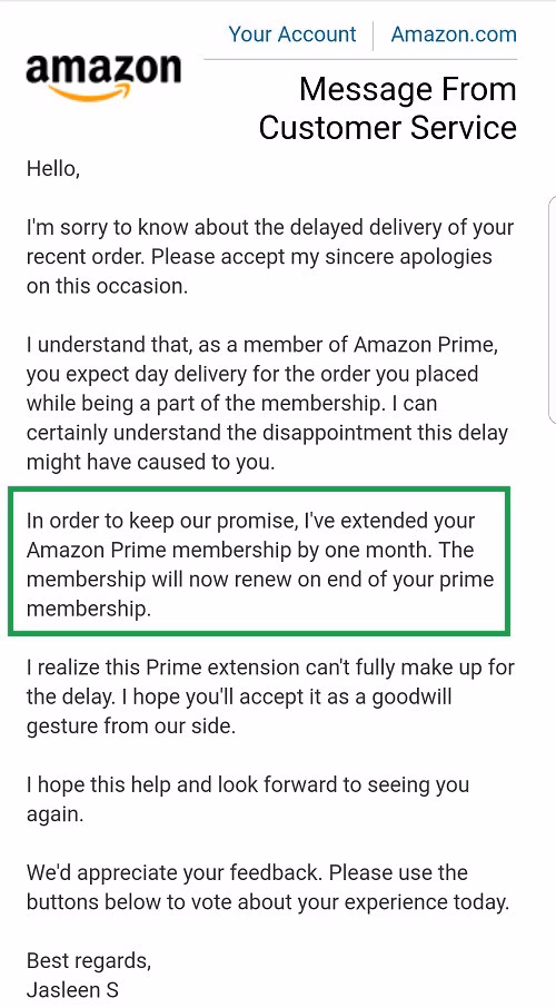Amazonsapologyemailexampleforalateproduct herothemes Amazon's apology email example for a late product delivery