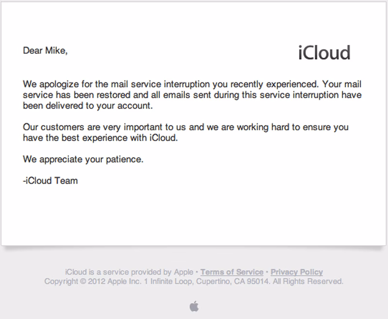 Apologyemailexampleforamassserviceoutage herothemes Apology email example for a mass service outage