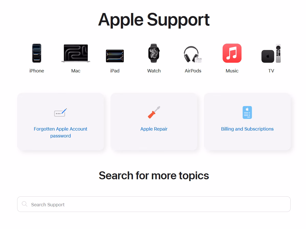 Apple knowledge base example