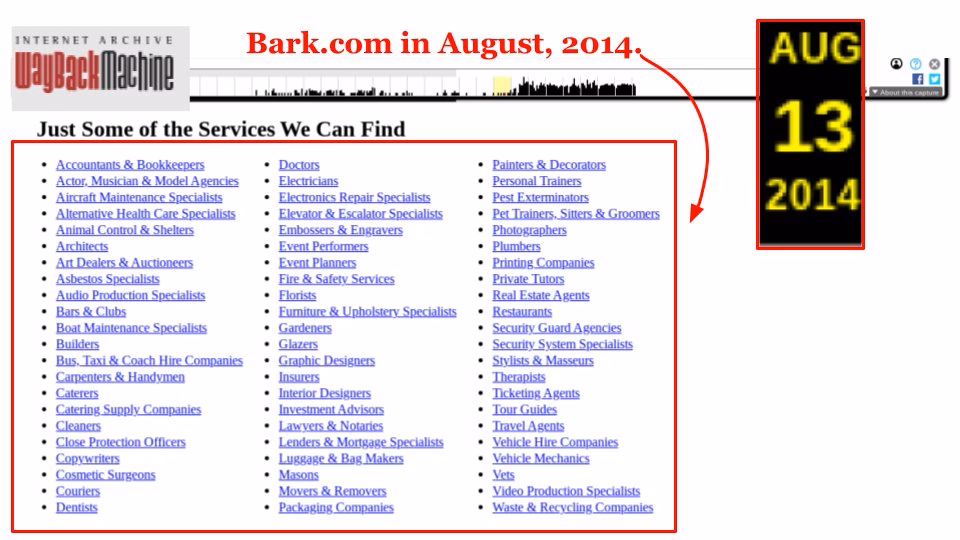 Bark Com in august 2014