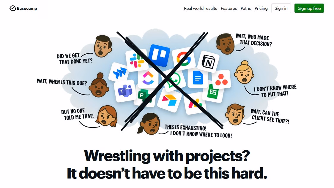 Basecamp for managing projects