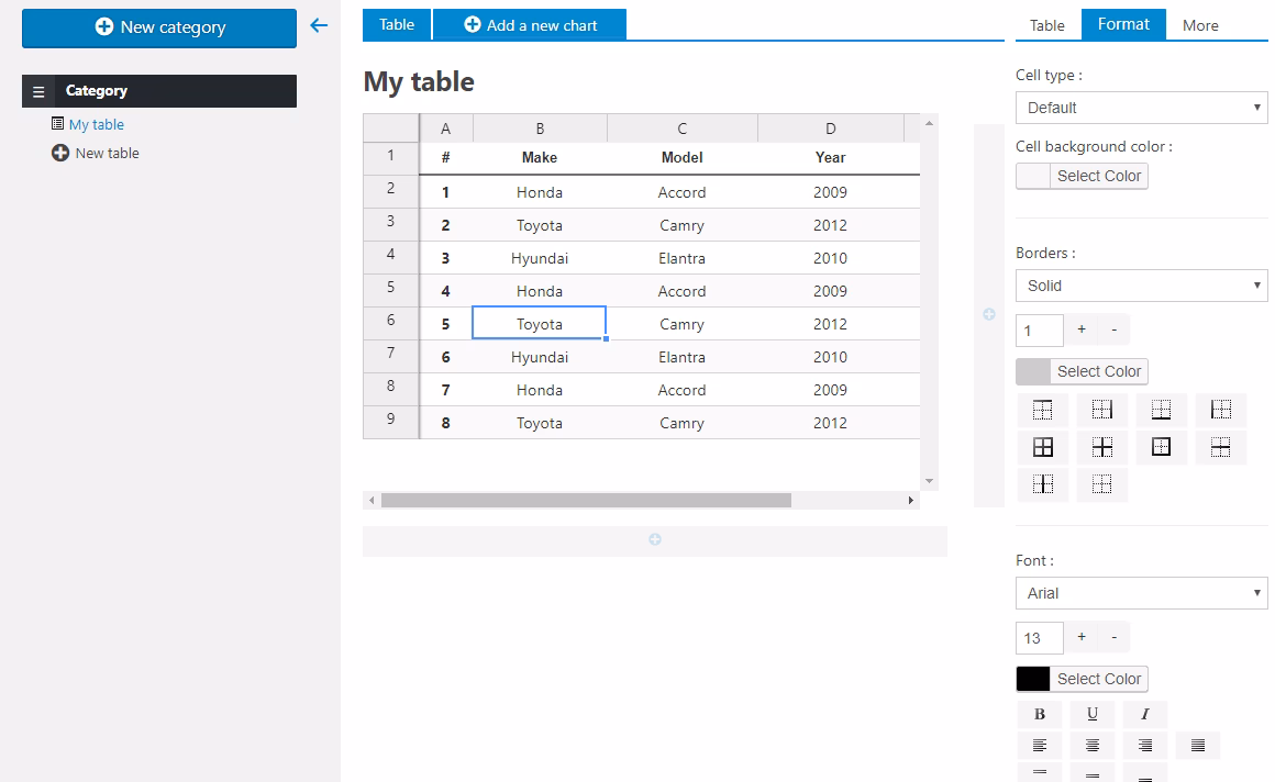 Wp table manager editor