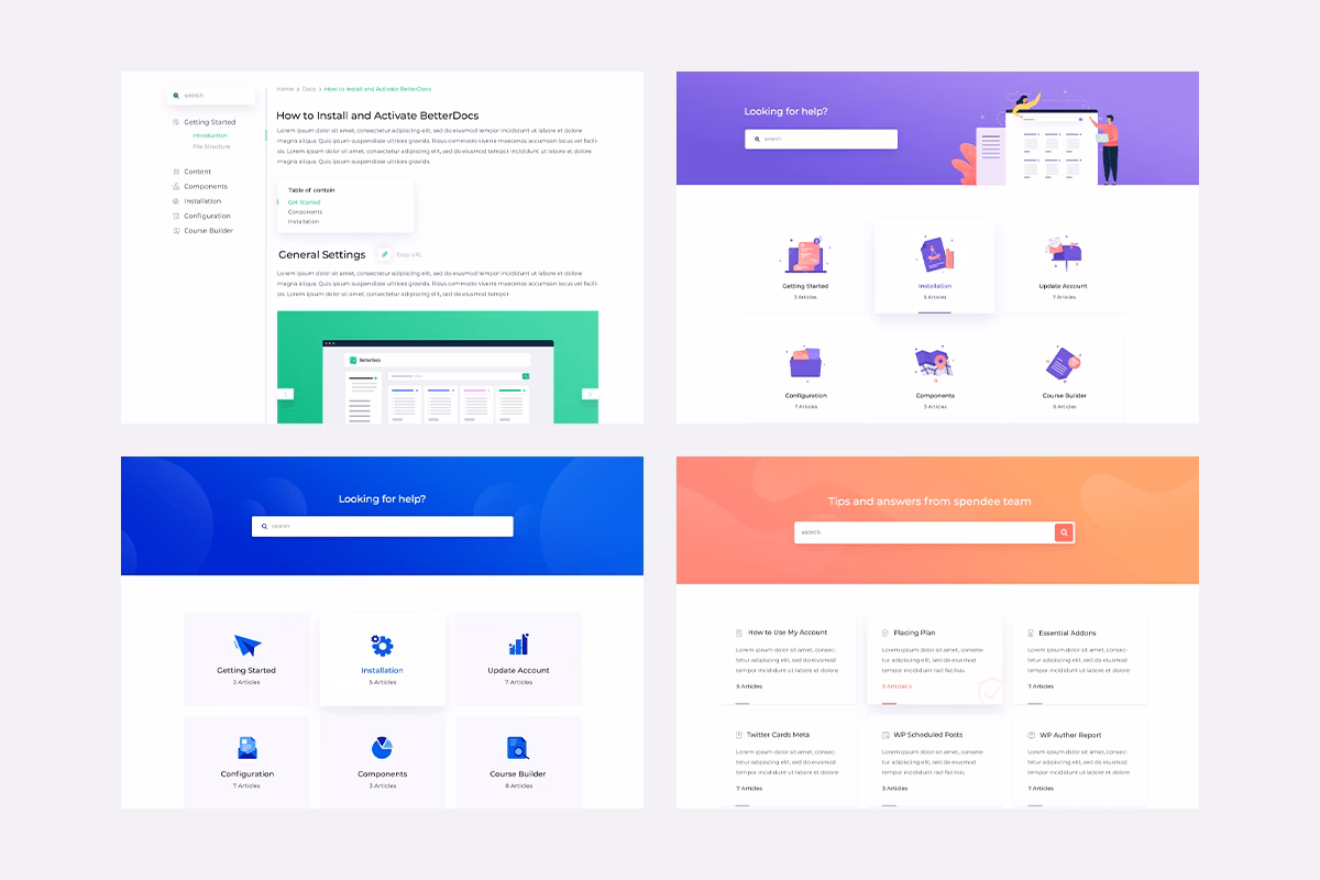 Betterdocs modern customizable templates