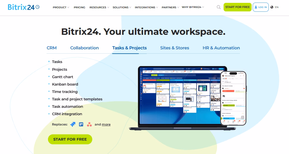Bitrix24 all in one platform with document management