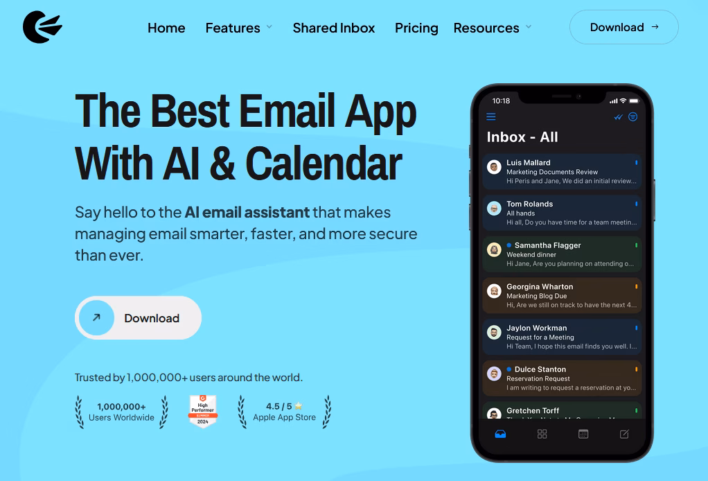 Canary mail secure email with ai