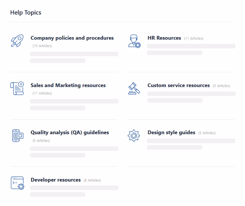 Content structure example