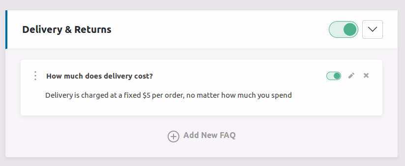 Managing faqs