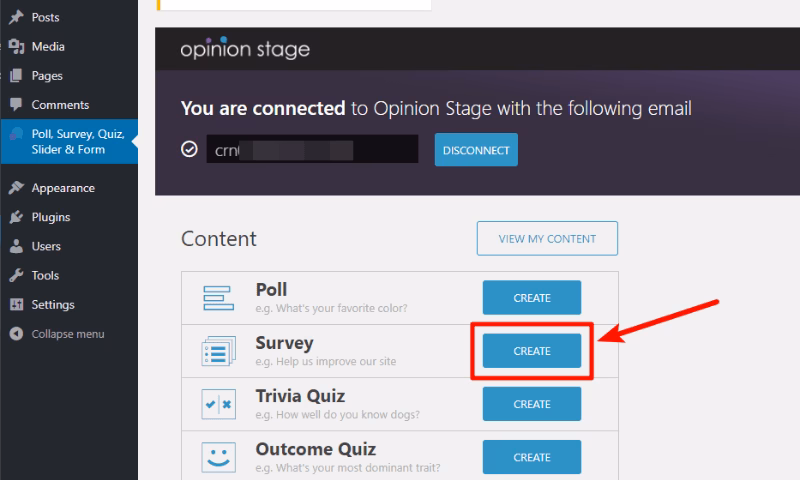 Creatingsurveywithopinionstage herothemes Creating survey with opinion stage