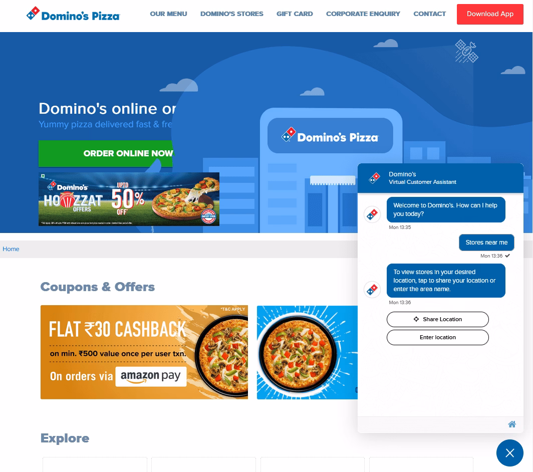 Domino's DOM Conversational Ordering