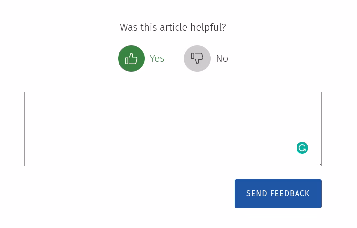 Feedback form