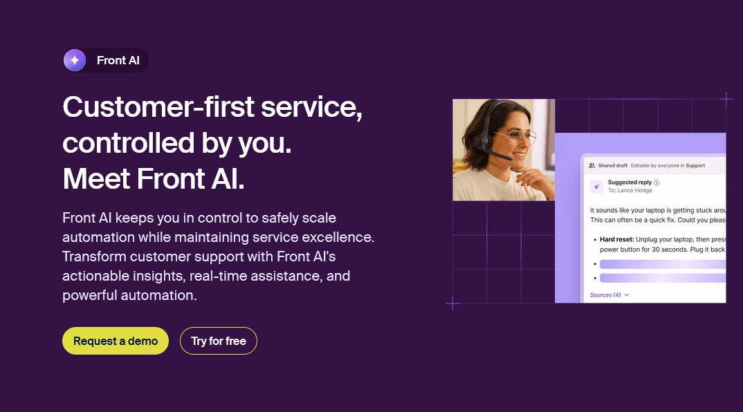 Front best ai enhanced shared inbox