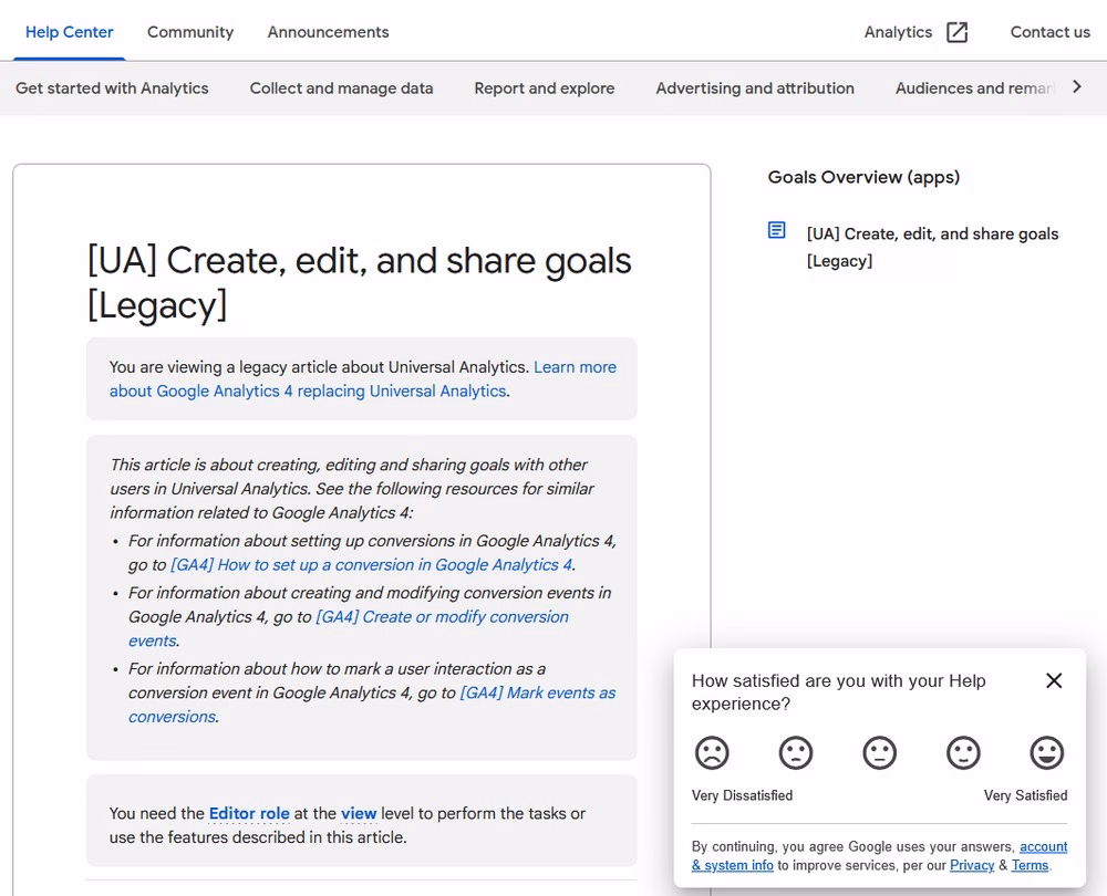 Google analytics help center guide example