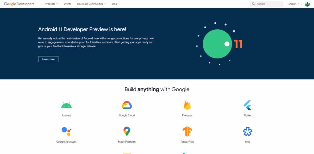 Google developer user documentation