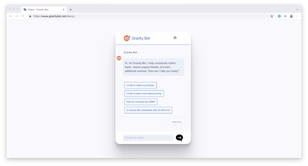 Gravity chatbot