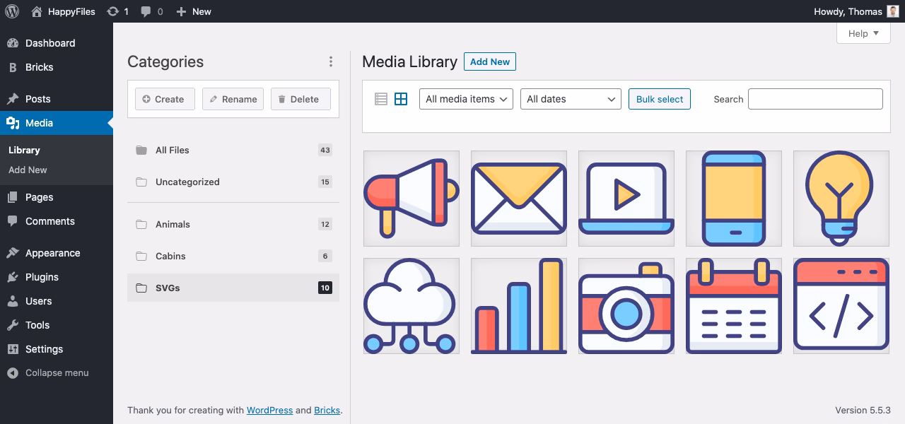 Happyfiles interface review