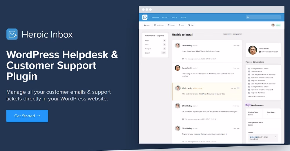 Heroic inbox plugin to manage business emails