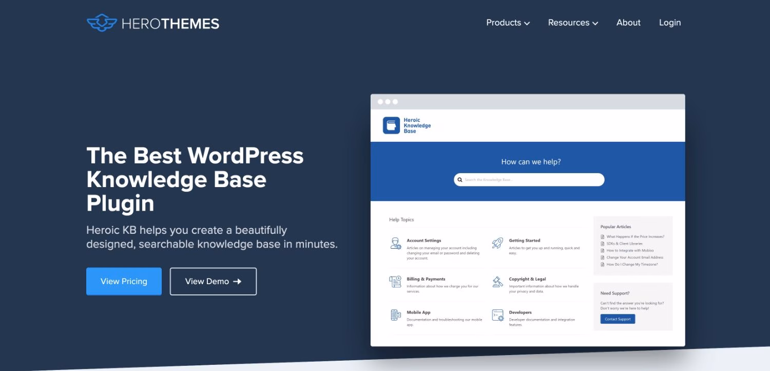 Heroic knowledge base wordpress plugin for customer service automation