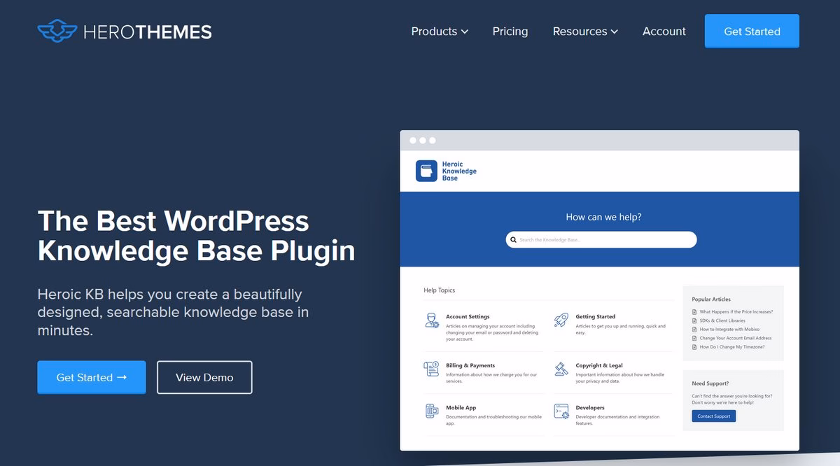 Heroic knowledge base plugin for creating password protected directories