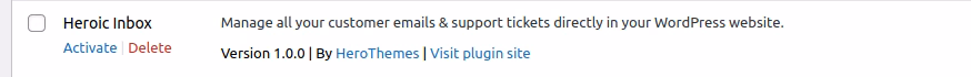 Activate heroic inbox plugin