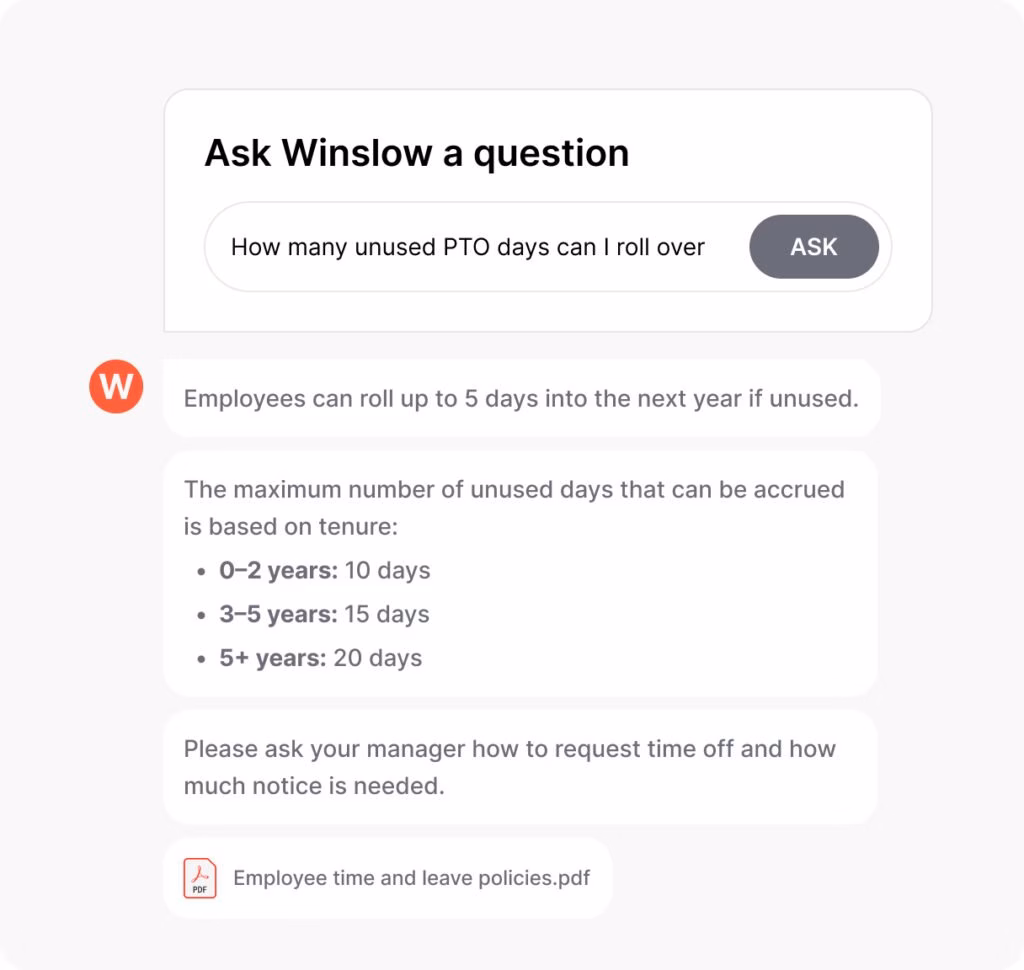 Hr chatbot example