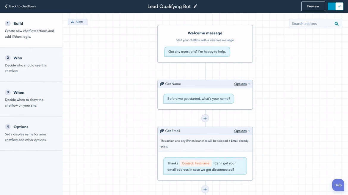 Hubspotchatbot herothemes Hubspot chatbot