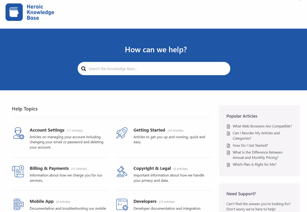 Imported documentation website demo