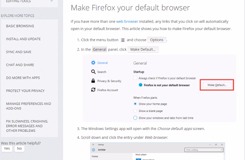 Firefox consistency