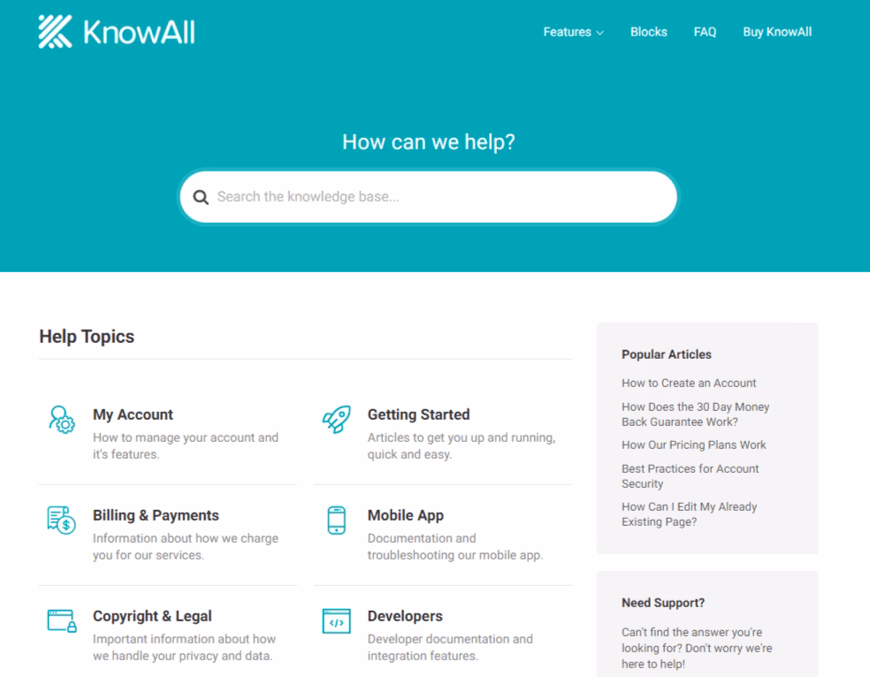 Herothemes knowall faq template