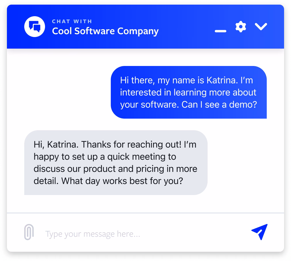 Live chat support