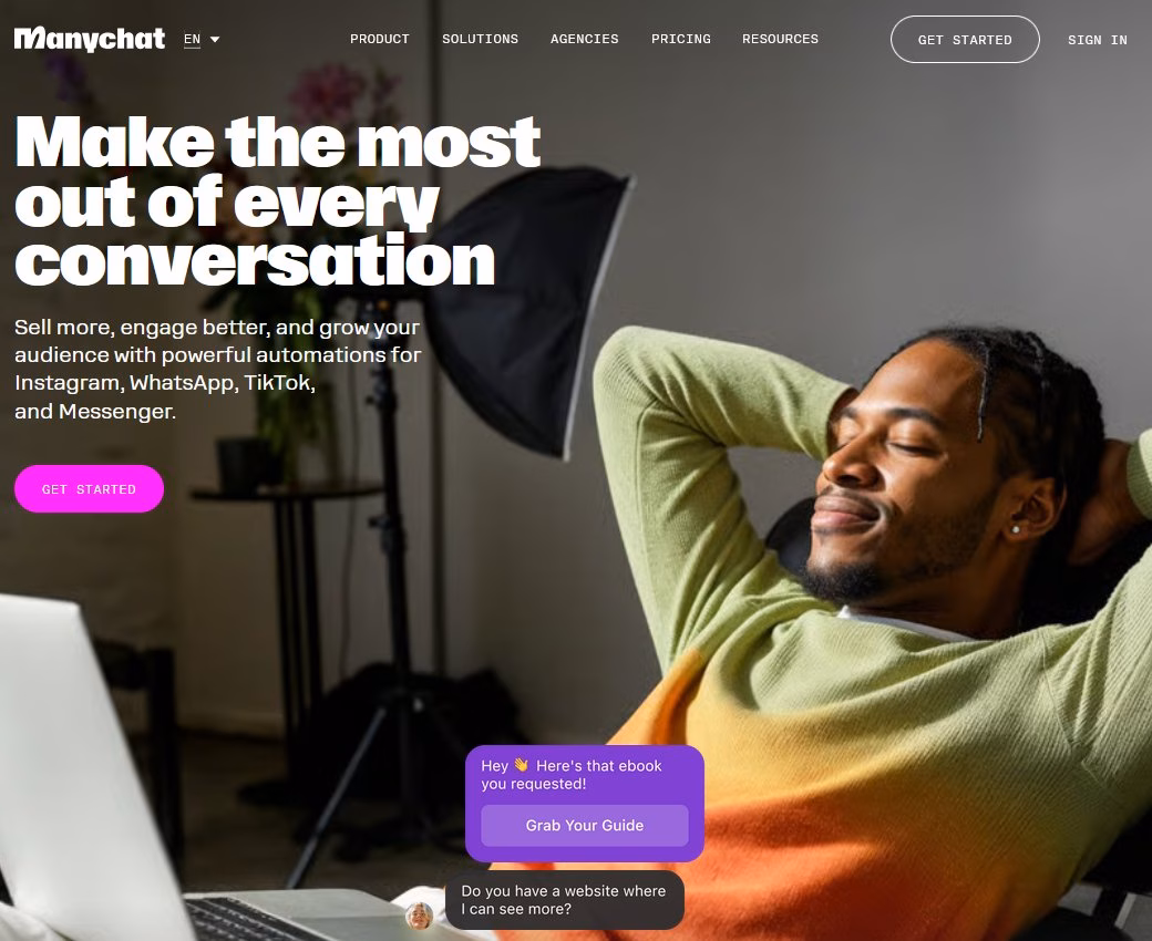 Manychat multi channel chatbot