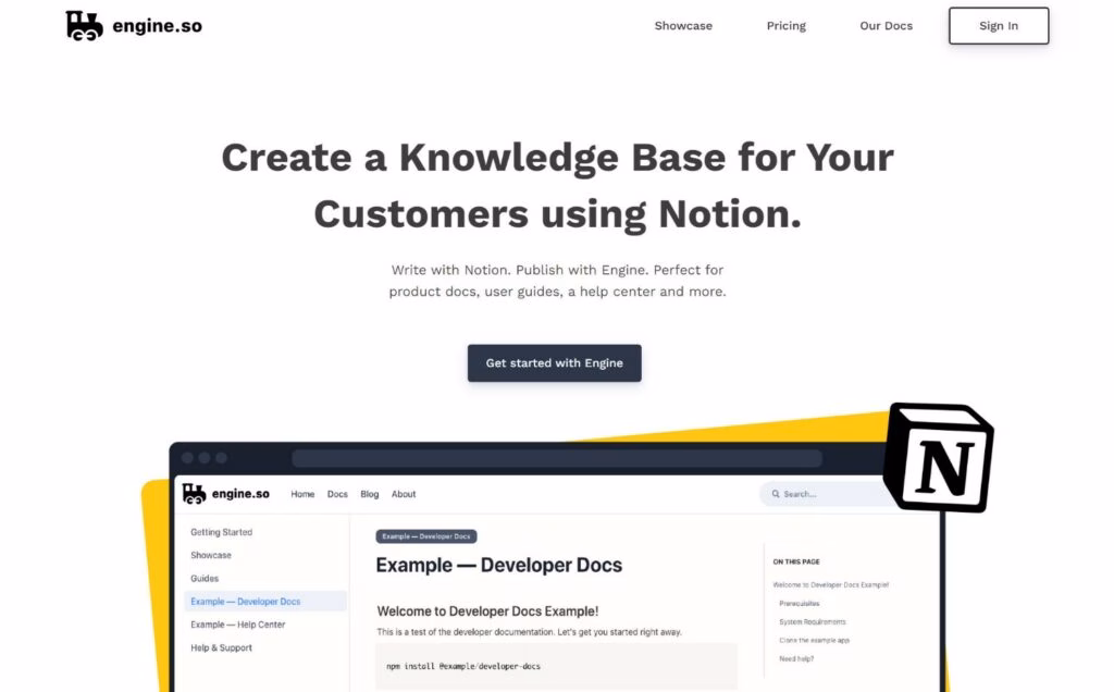 Notionenginesotocreateadocumentation herothemes Notion + engine So to create a documentation
