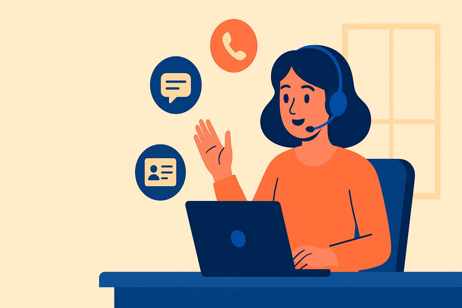 Omnichannelsupportillustration herothemes Omnichannel support illustration