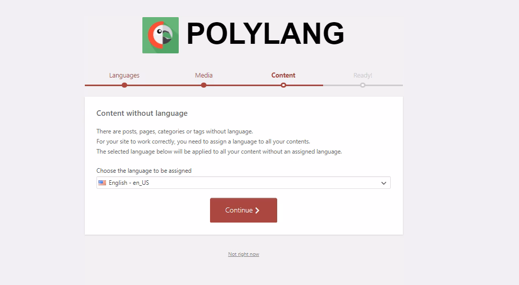 Polylang content language