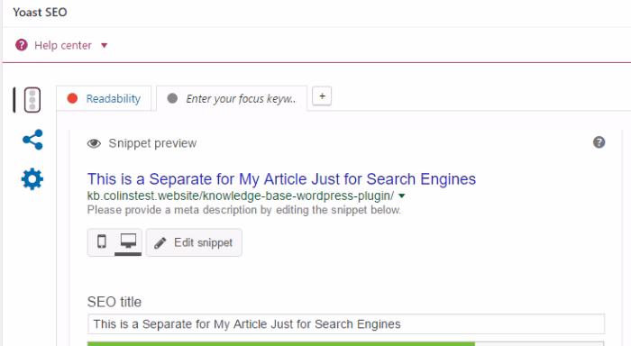 Seo optimize your knowledge base