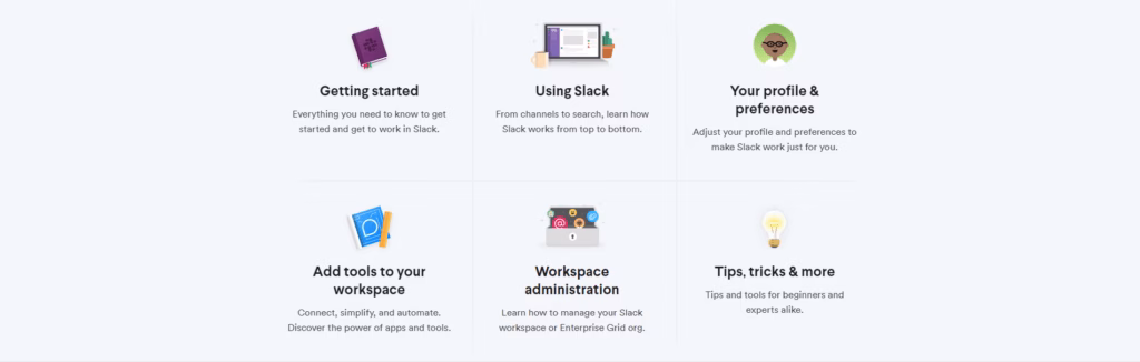 Slack important guides