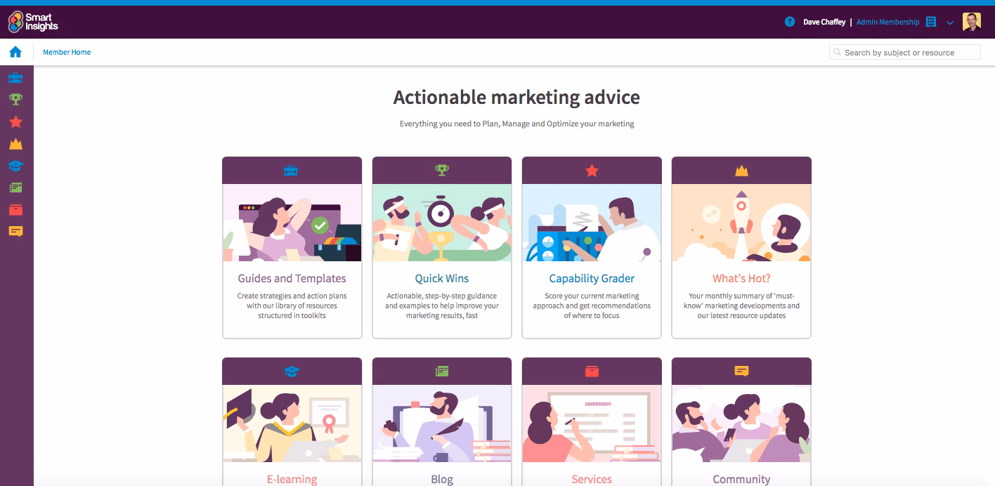 Smartinsightsmembersonlyareaexample herothemes Smart insights members only area example