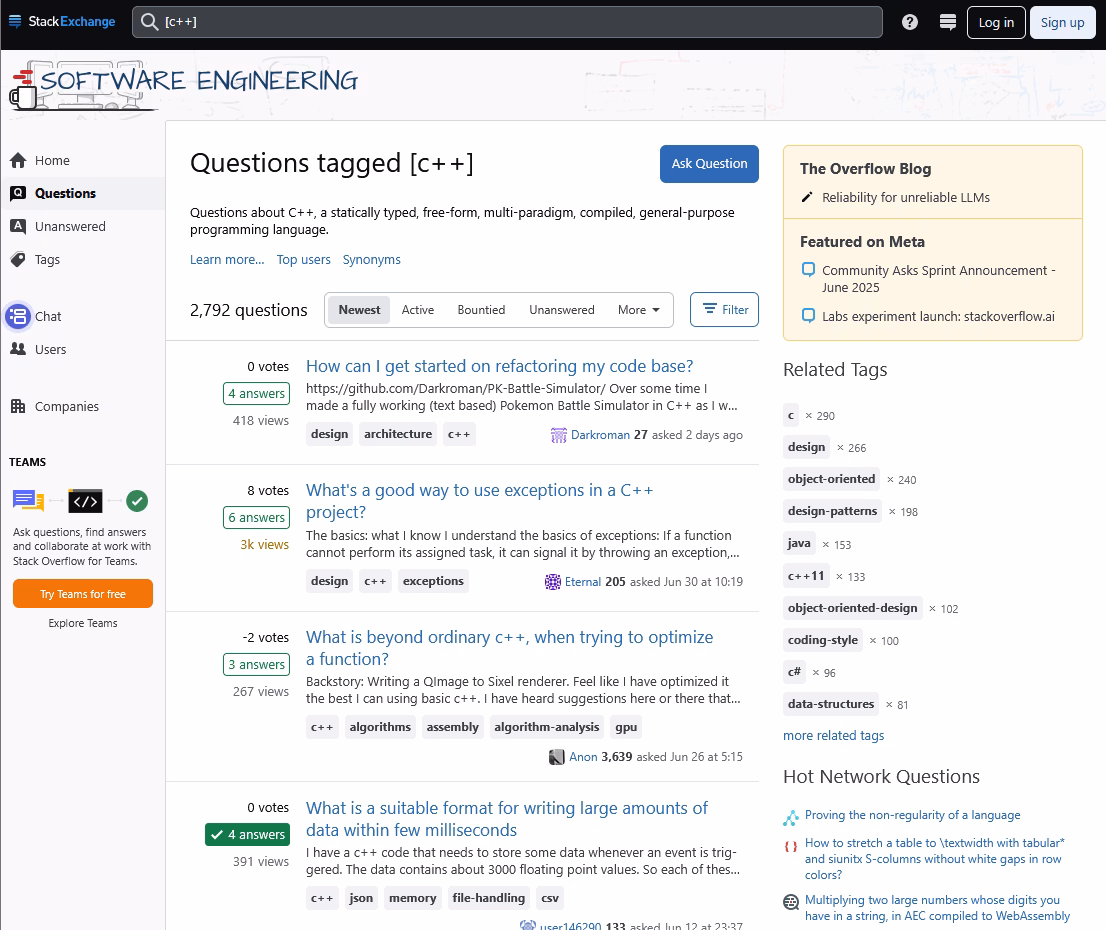 Stackexchange forum example