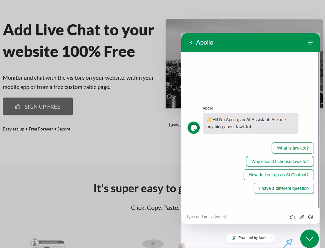 Tawk To free live chat