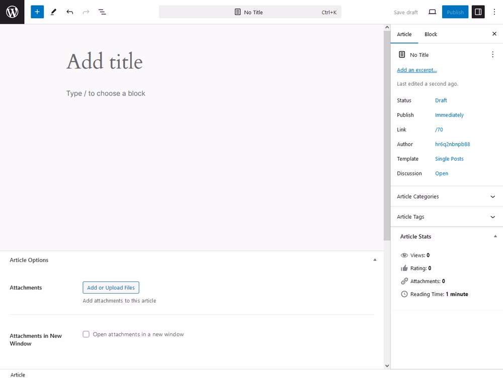 User manual article builder