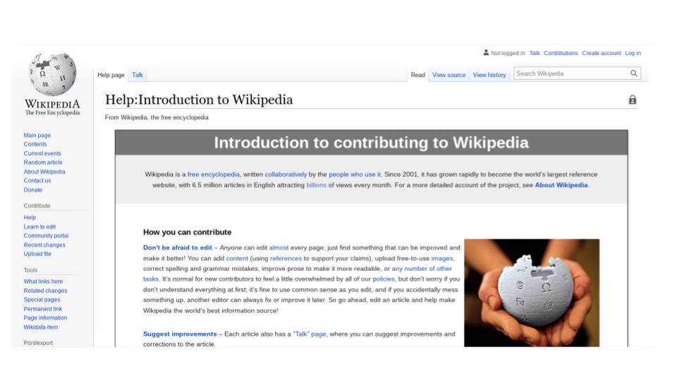 Wikipedia contributors introduction