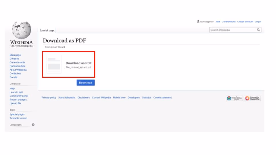 Wikipedia downloads