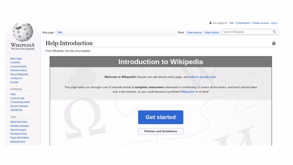 Wikipedia onboarding