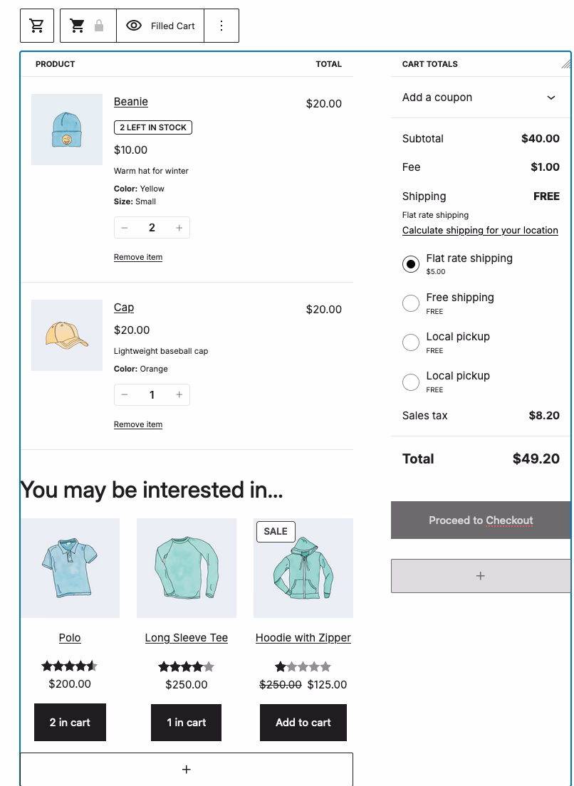 Woocommerce editable cart