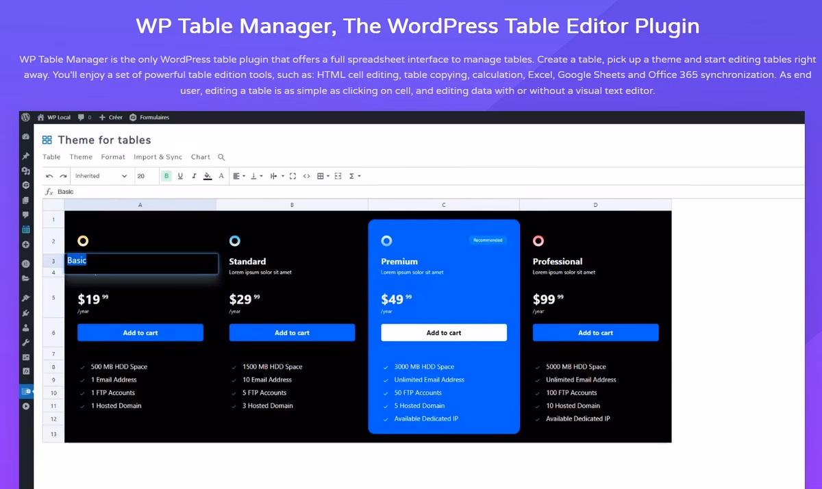Wp table manager wordpress plugin