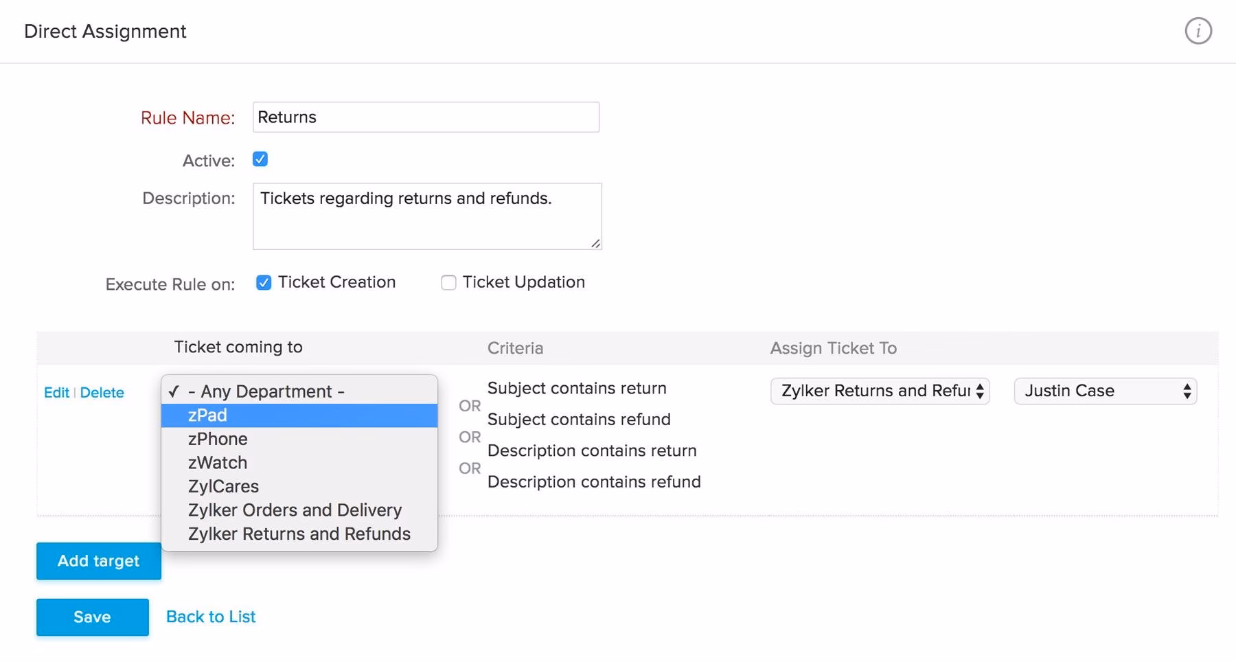 Zohodeskautomation herothemes Zoho desk automation