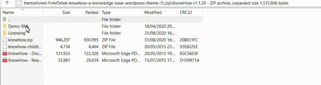 Demo xml folder