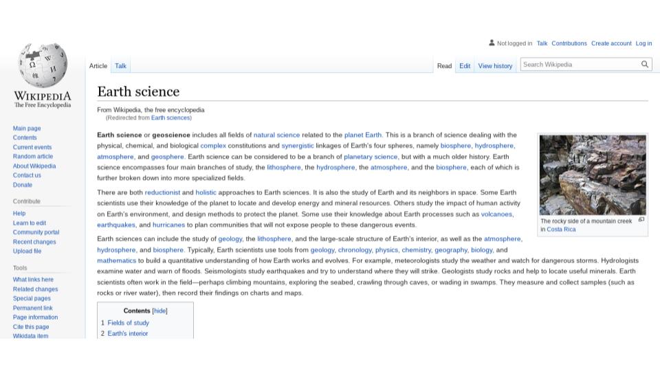 Wikipedia article example