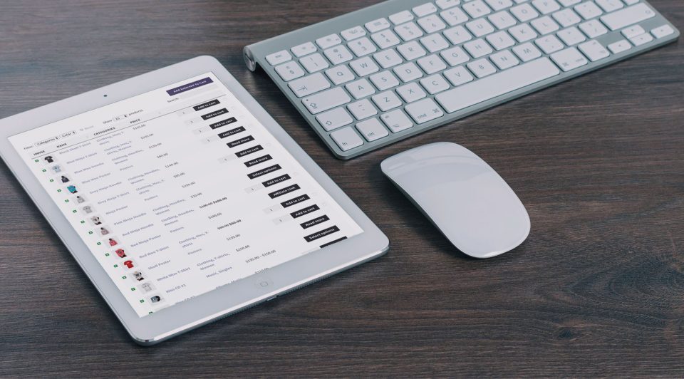 Woocommerce product table